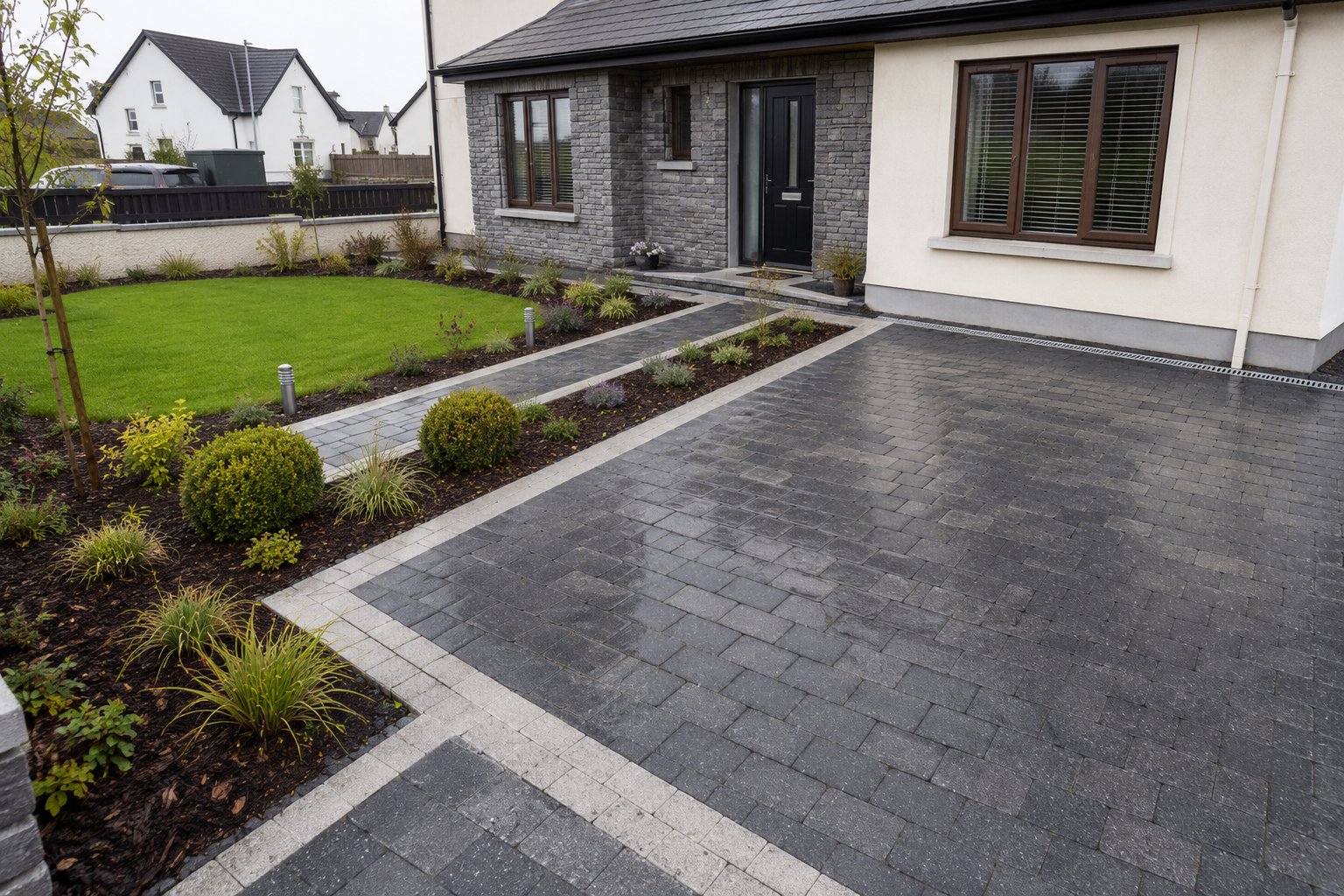 Paved Driveway and Front Garden in Killaloe